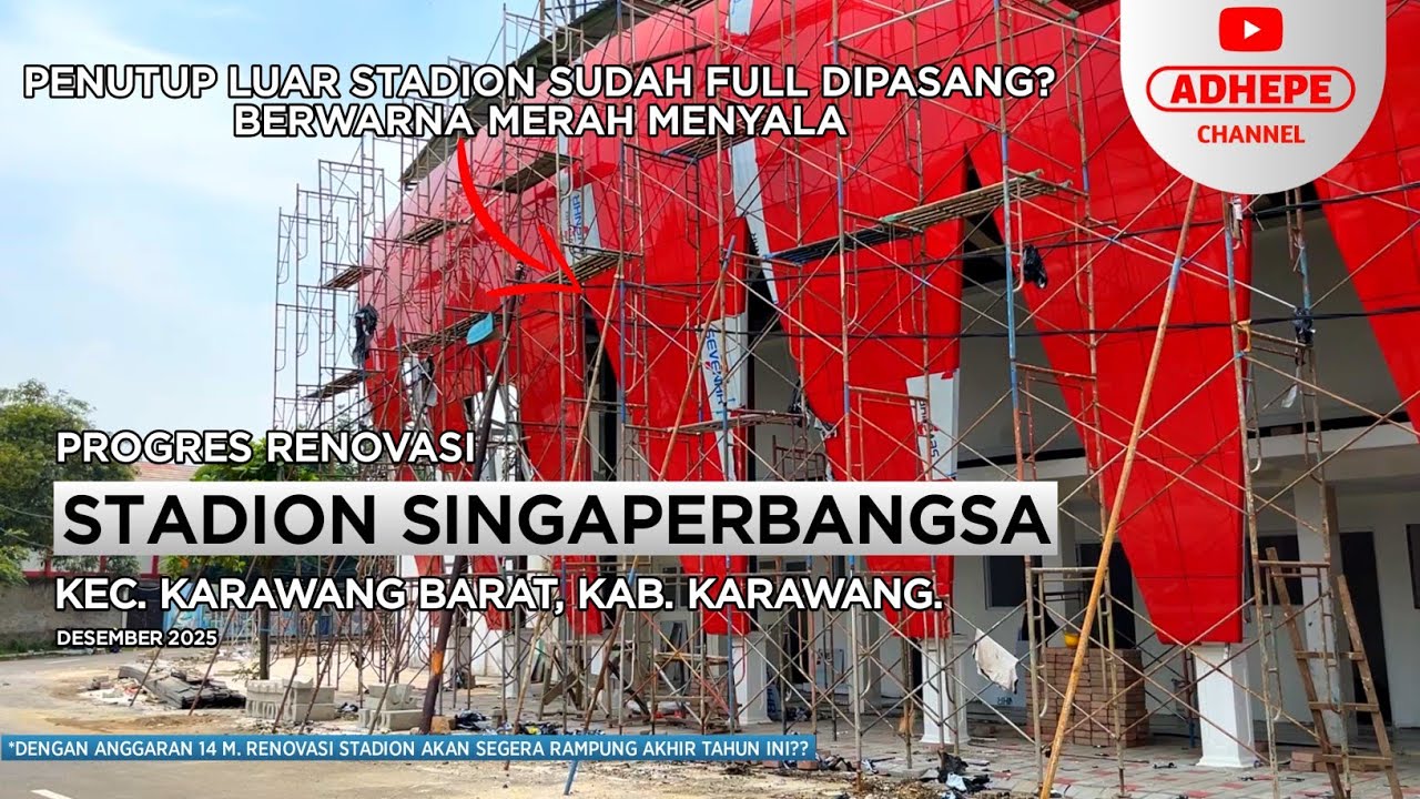 RENOVASI STADION SINGAPERBANGSA KARAWANG SEDIKIT LAGI SELESAI? - 2025 
