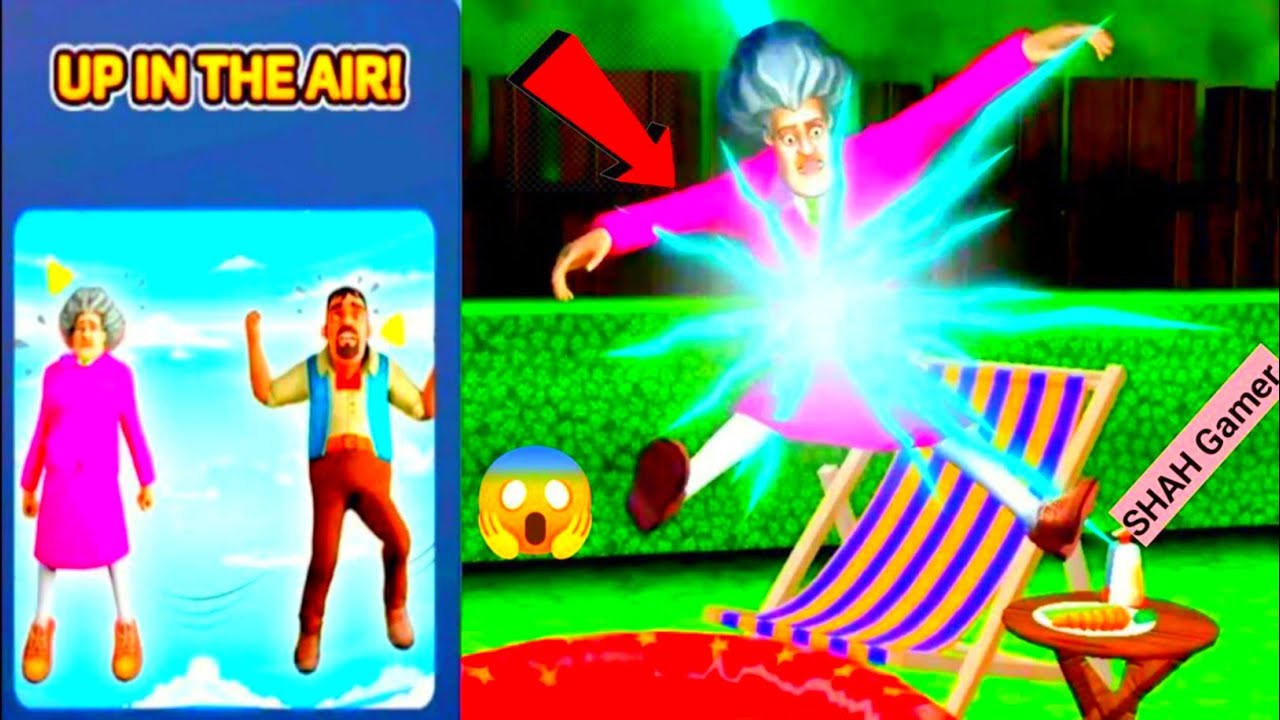 Up in the air  Miss T ! Scary teacher 3D gameplay walkthroughs #games