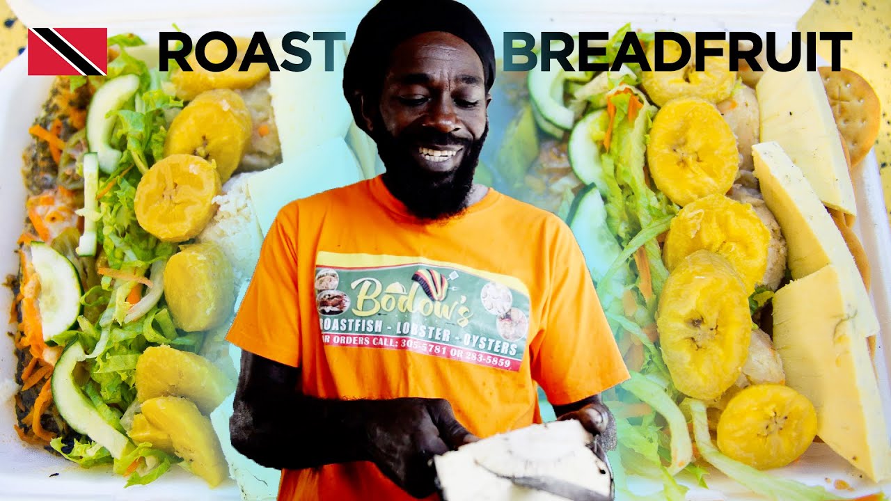 Roast BREADFRUIT by Bodow in Manzanilla, Trinidad & Tobago 🇹🇹 In De Kitchen