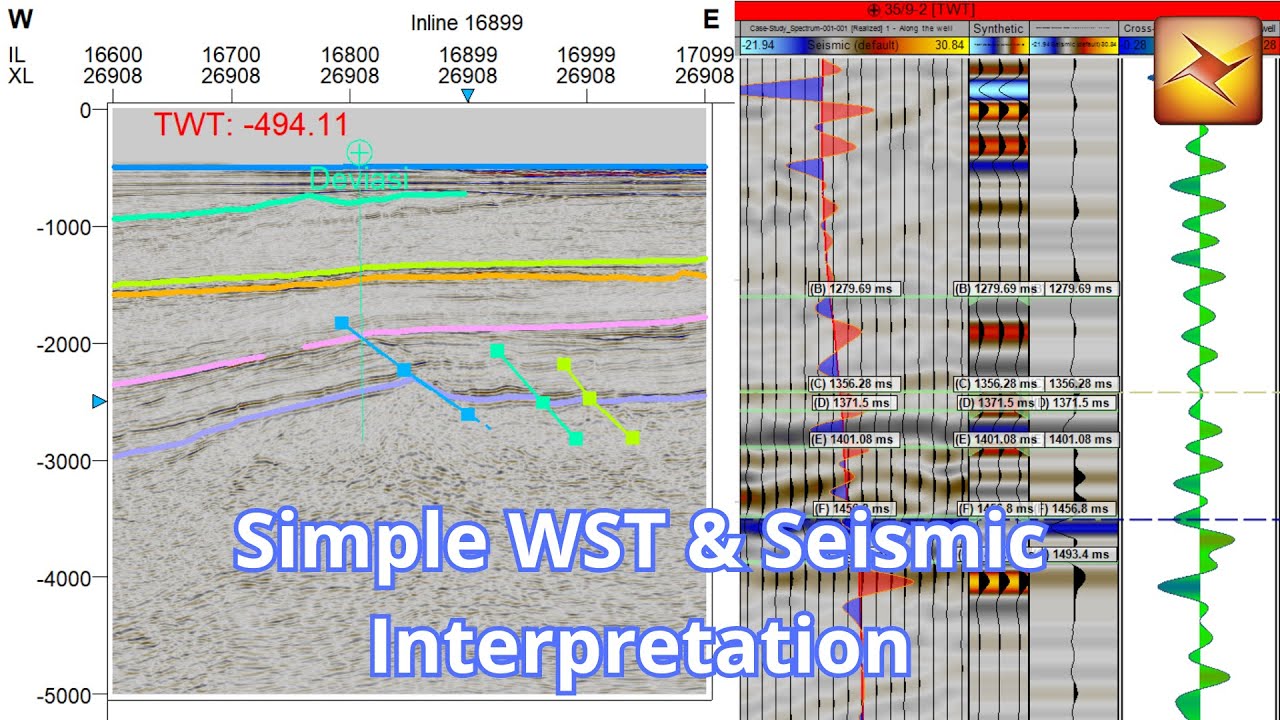 Basic Well Seismic Tie and Fault-Horizon Picking in Petrel 2017