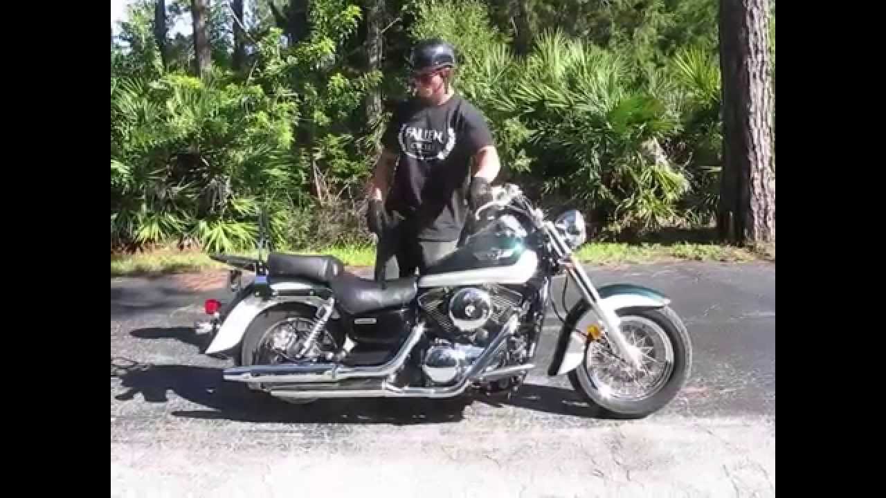 1453 Vulcan Classic VN 1500E (grn-wht) Fallen Cycles Test Ride