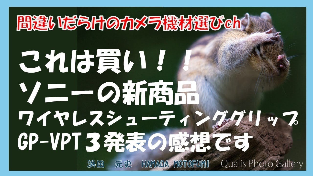 間違いだらけのカメラ機材選びch 「これは買い！！ソニーの新商品ワイヤレスシューティンググリップGP-VPT３発表の感想です」