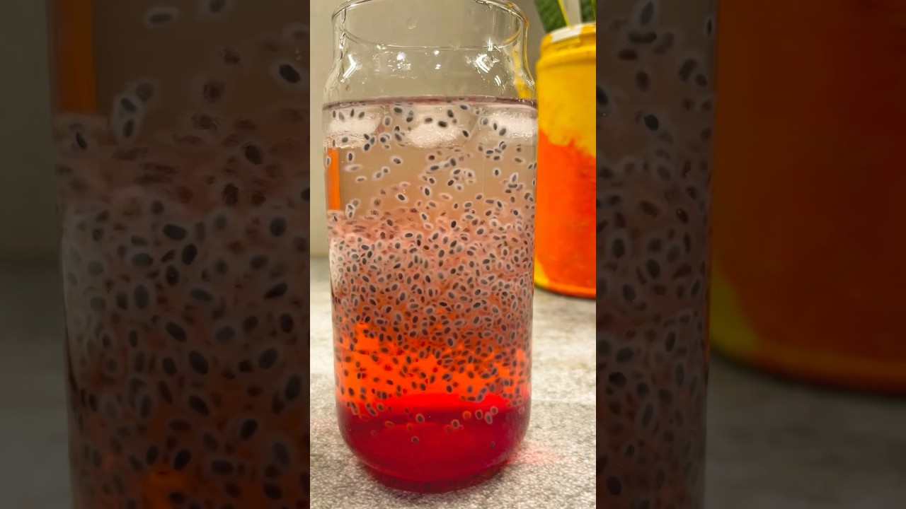 Sabja Rooh Afza Drink #basilseeds #roohafza