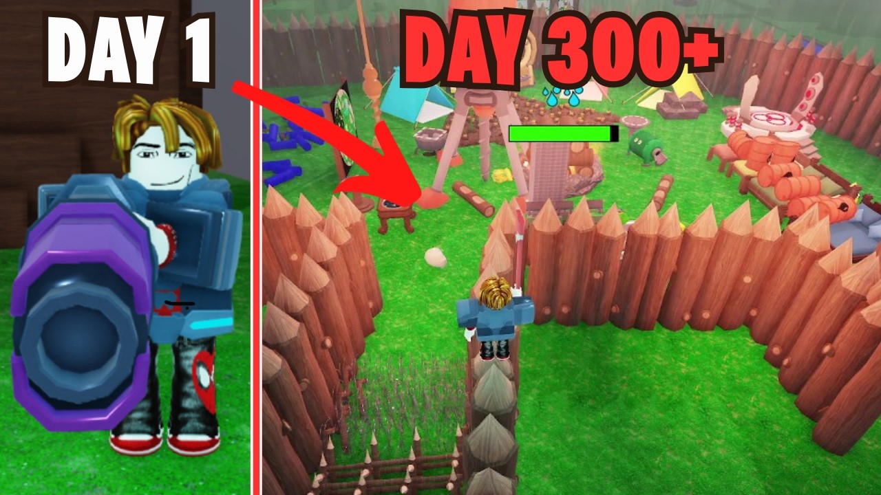 I BUILT the EASIEST AFK BASE to SURVIVE OVER 300 DAYS in 99 NIGHTS IN THE FOREST