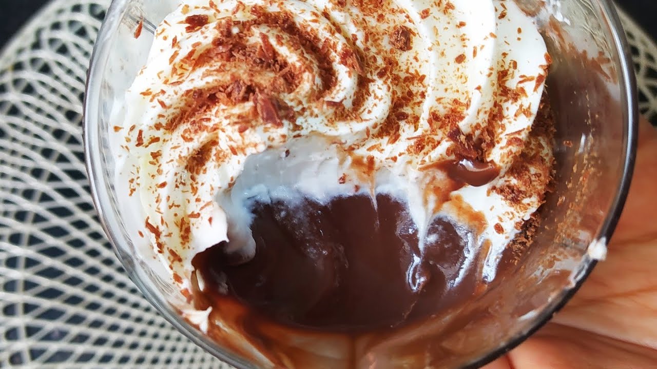 رمضان 2023🌛 تحلية الشوكولاطة 🍫في 10 دقائق فقط حضرية تلذ كريمة شوكولاطة بقوام رائع و ذوق لذيذ جدا 😋