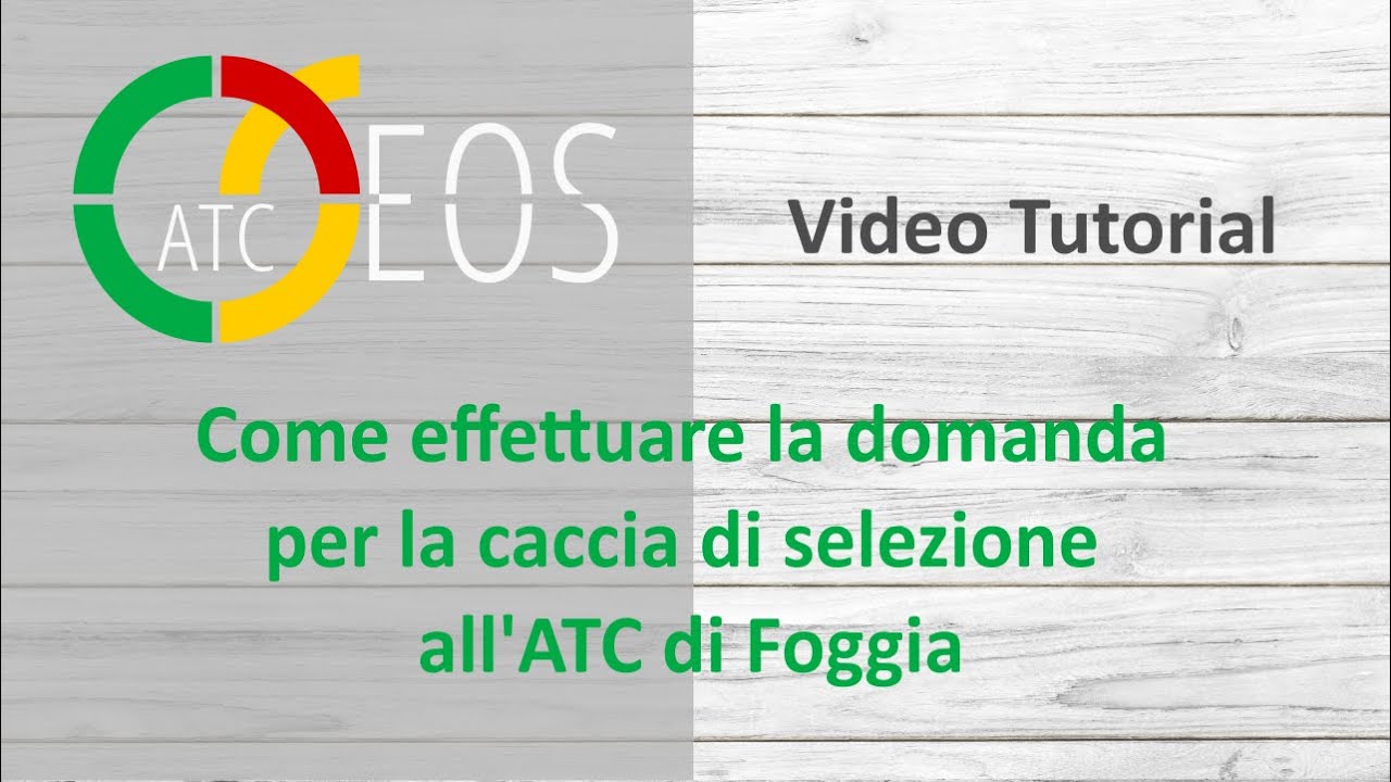 EOS - Come effettuare la domanda per la caccia di selezione all'ATC di Foggia