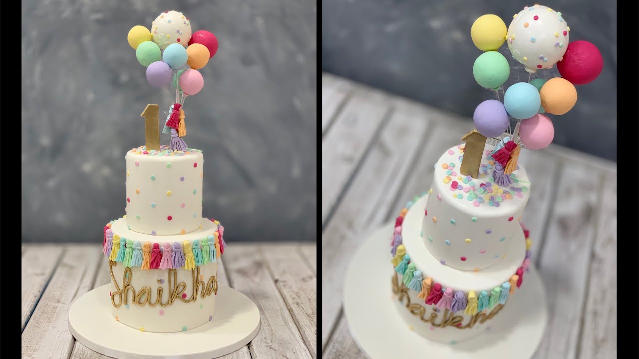 Balloon & Tassel Cake