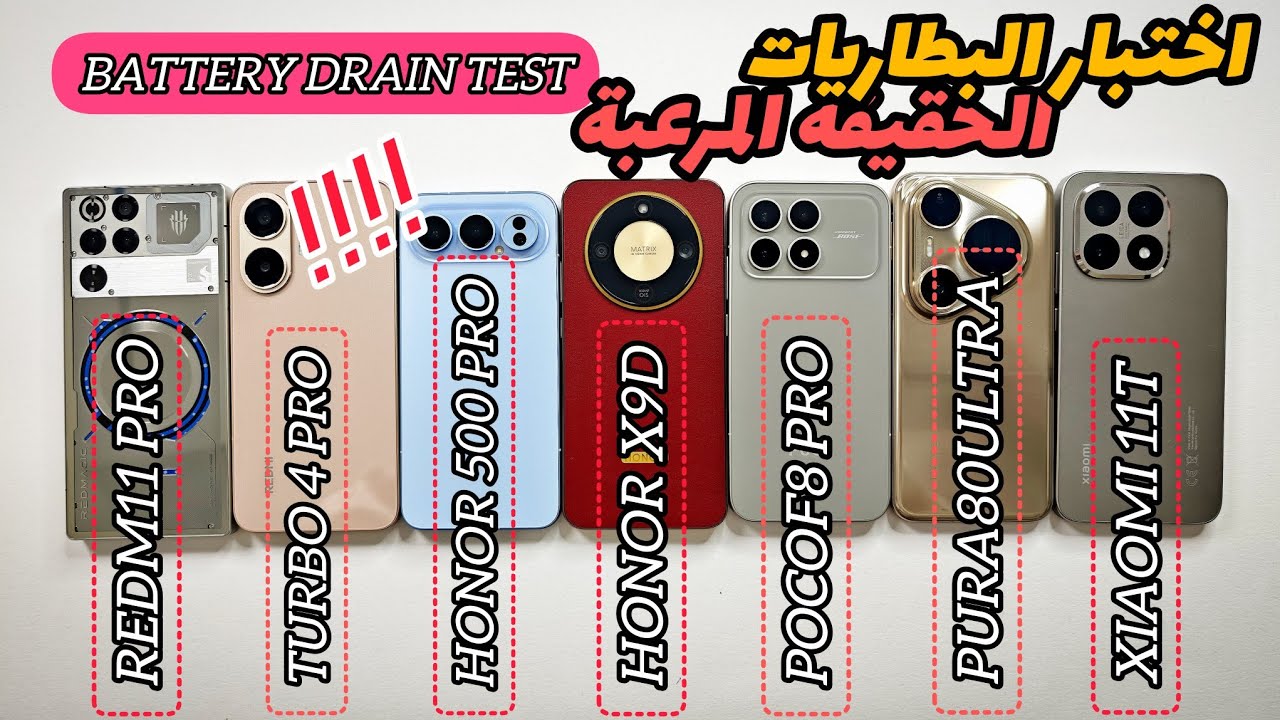 تفريغ البطاريات للنهاية PURA 80 ULTRA/MI15T/POCO F8 PRO/RMAGIC11PRO/HONOR500PRO/TURBO4PRO/HONOR X9D