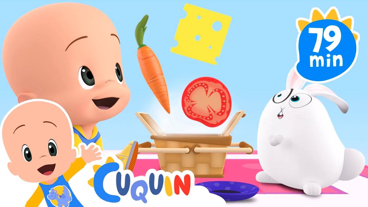 Pícnic de burbujas 🥪 Aprende los alimentos con Cuquín y Fantasma | Vídeos educativos para bebés