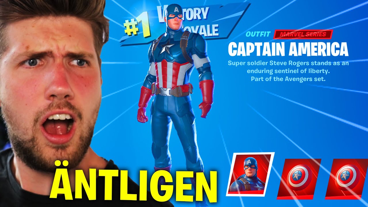 KÖPER RIKTIGA CAPTAIN AMERICA FRÅN AVENGERS I FORTNITE! *NY & DYR ITEM SHOP*
