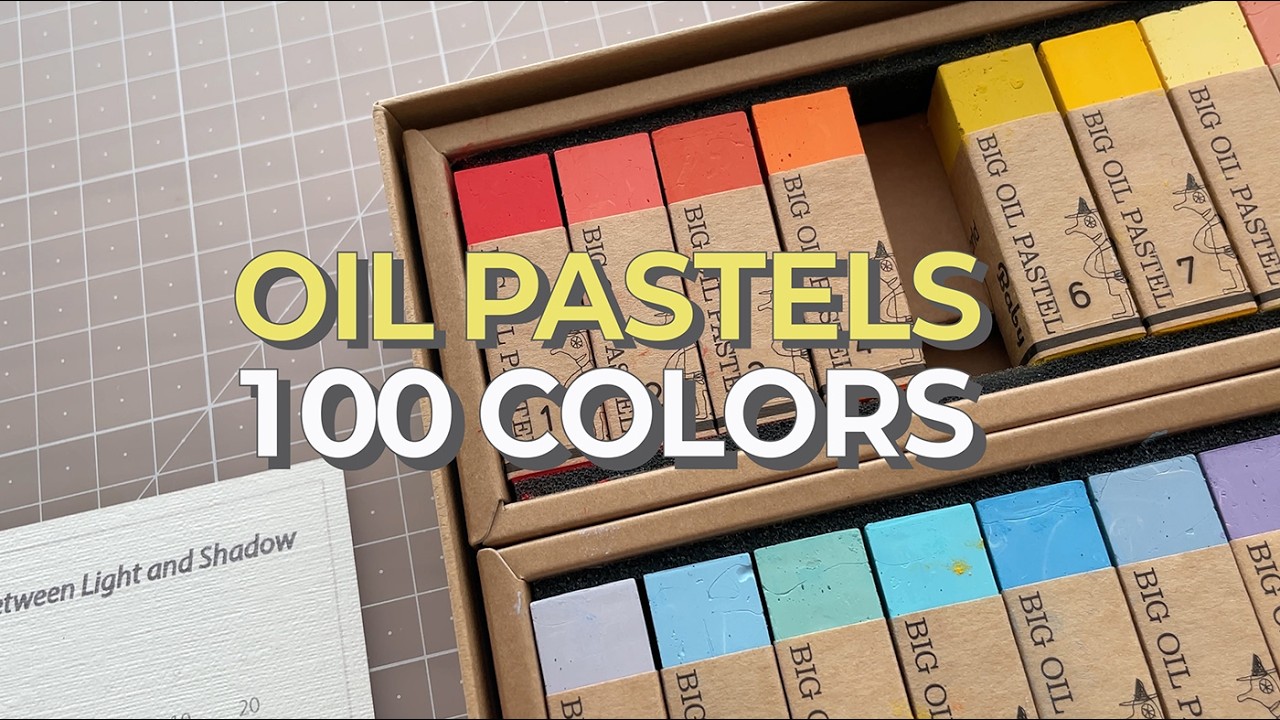 카와치 오일 파스텔 100색 🖍 Unboxing & Color Chart