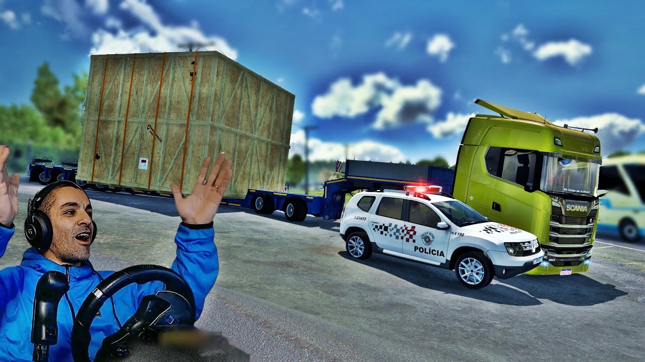 A POLÍCIA TRANCOU A RODOVIA PRA EU PASSAR - Vida de Caminhoneiro 346 - Euro Truck Simulator 2