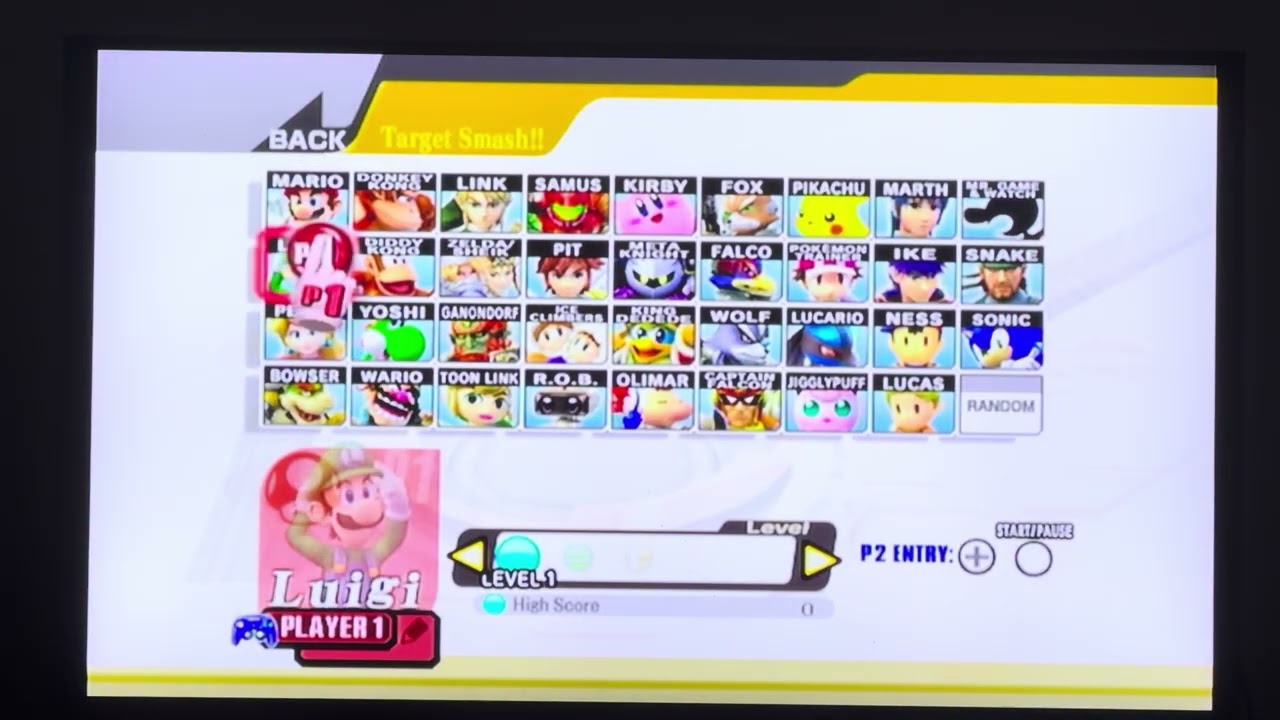 “Smashingly Great Wednesdays” (Wii Super Smash Bros Brawl) *Event Match 41* * Target Smash L1*