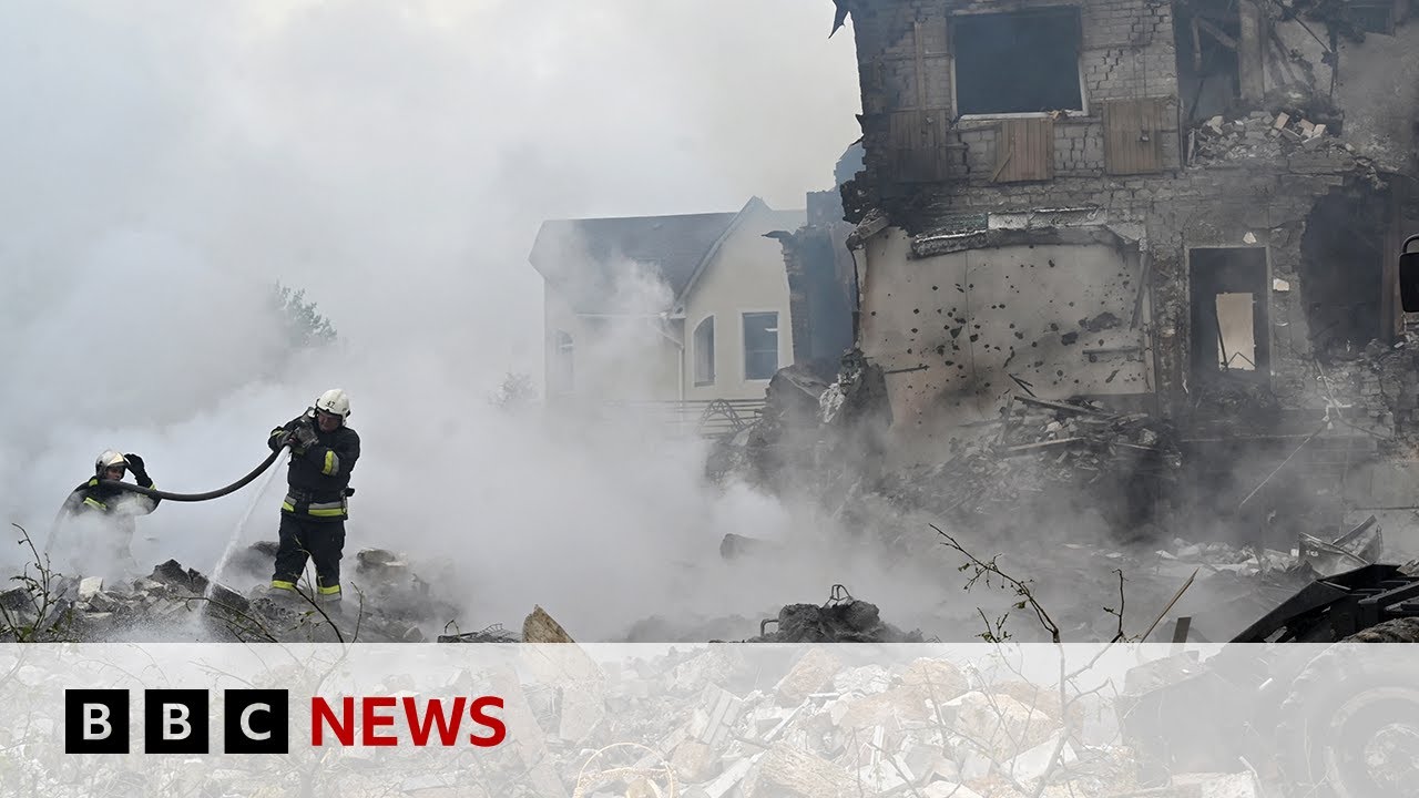 Russia launches largest air attack yet on Ukraine | BBC News