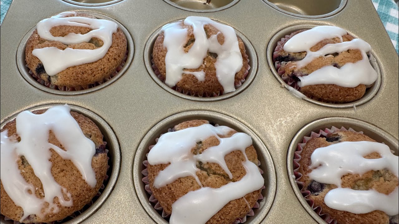 Blueberry Muffins with Buttermilk Glaze | Home with the Halsteads