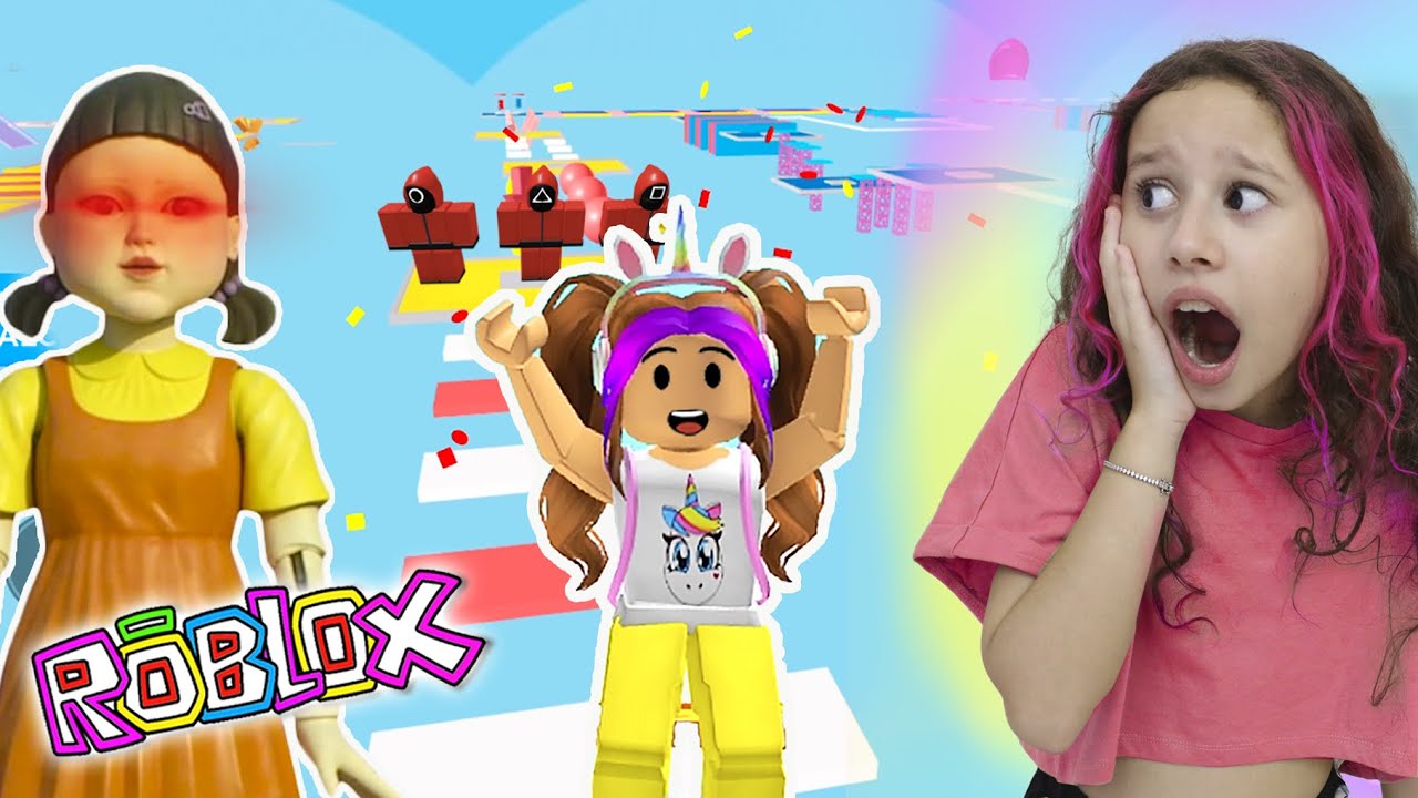 Roblox - A boneca me ATACOU!! JOGO BATATINHA FRITA 1 2 3 Parkour ROUND 6 (Squid Game)