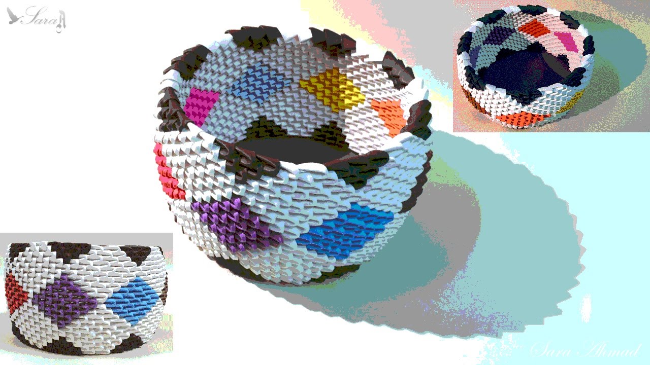How to make 3d origami Box 5