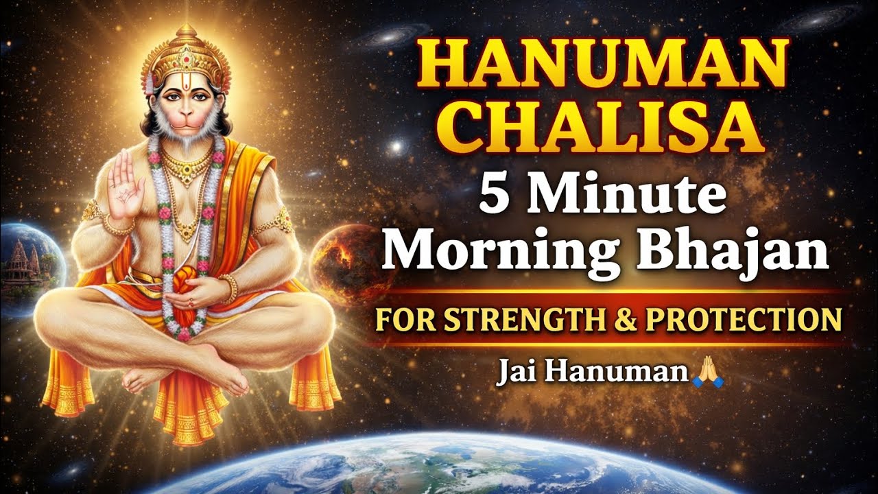 Hanuman Chalisa | Powerful 5 Minute Morning Bhajan | Male Voice | Sankat Mochan Hanuman Ji 🙏