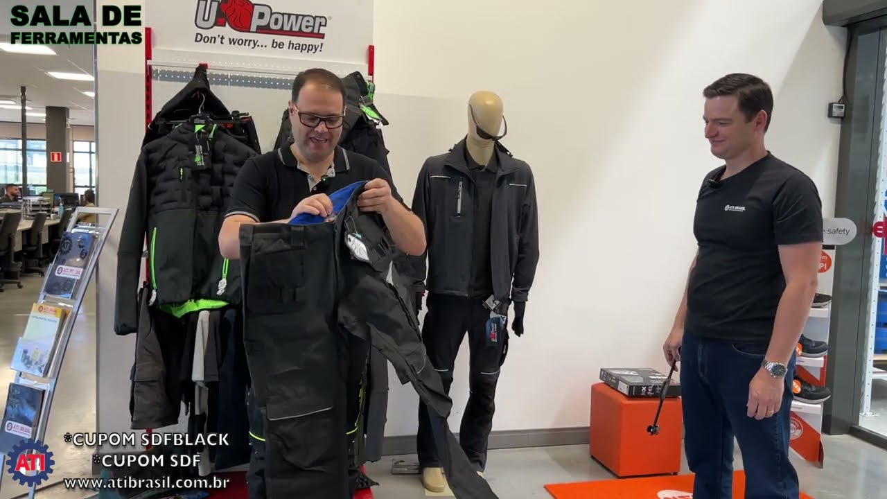 MUITO MAIS DO QUE ROUPAS, FERRAMENTAS DE TRABALHO. U-POWER. cupom de desconto sdf e sdfblack