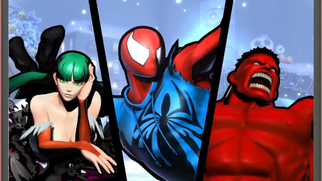 Requested ULTIMATE MARVEL VS. CAPCOM 3 Spiderman/Morrigan/Hulk Arcade Gameplay