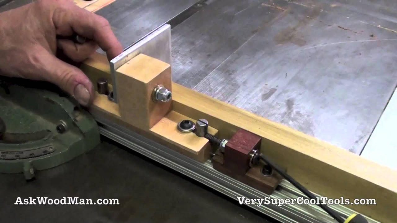 MITER GAUGE UPDATE: Adding Micro Adjustment Feature To Stop