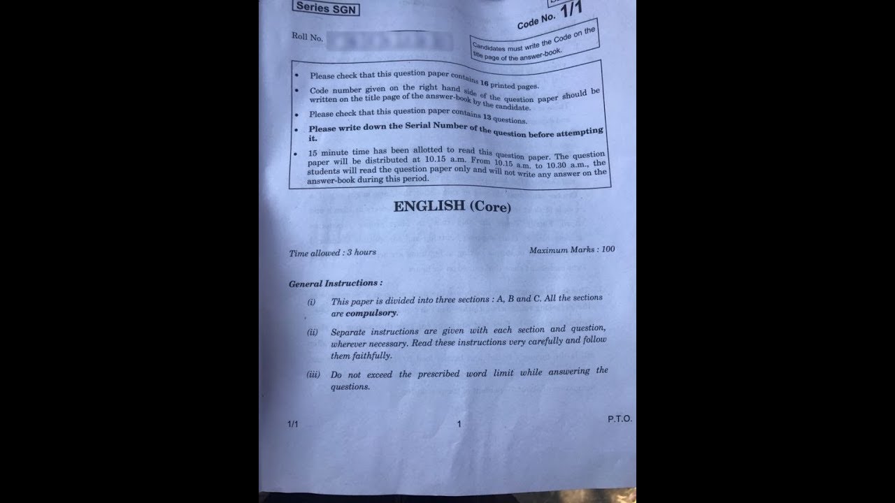 CBSE Board Exam 2018 English paper Highlights