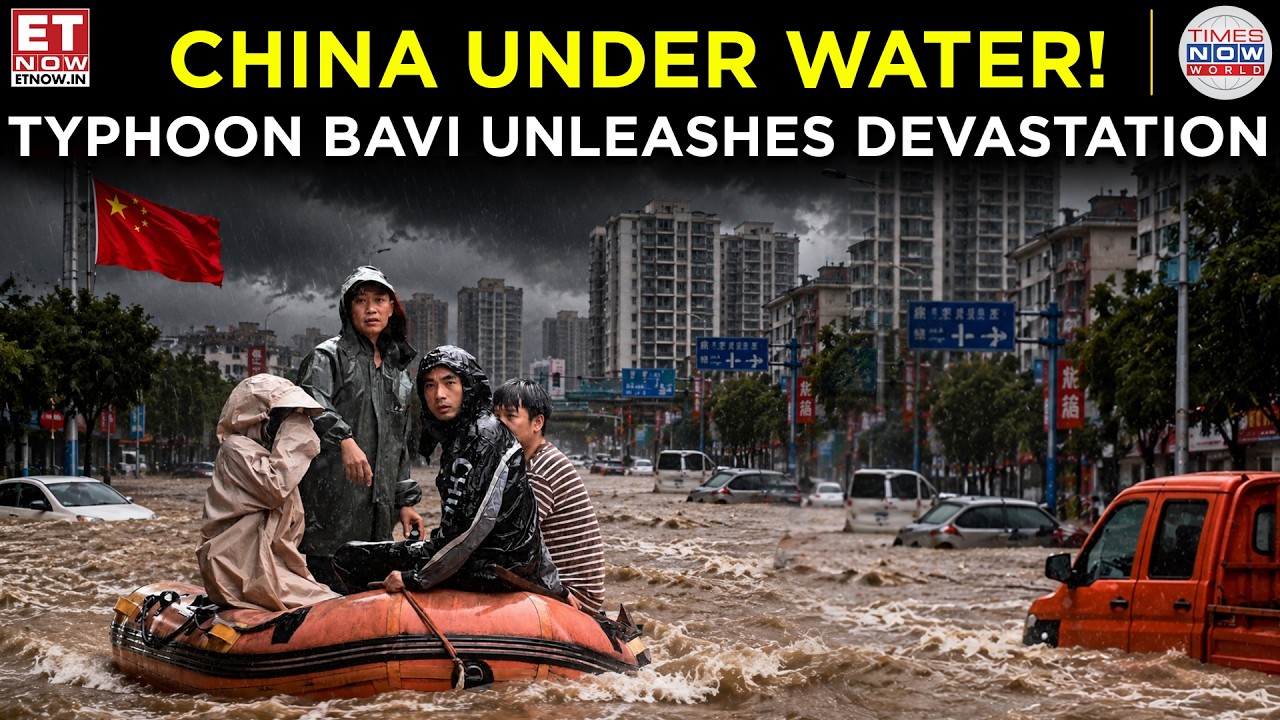 CHINA UNDER WATER! Typhoon Bavi Triggers Catastrophic Floods & Landslides | ET Now | Latest News