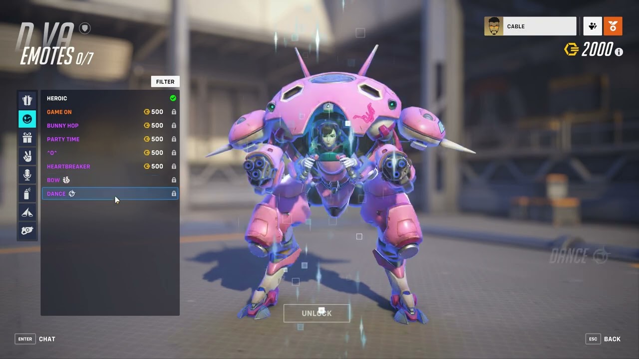 Overwatch 2 D.VA all Skins and Stuff