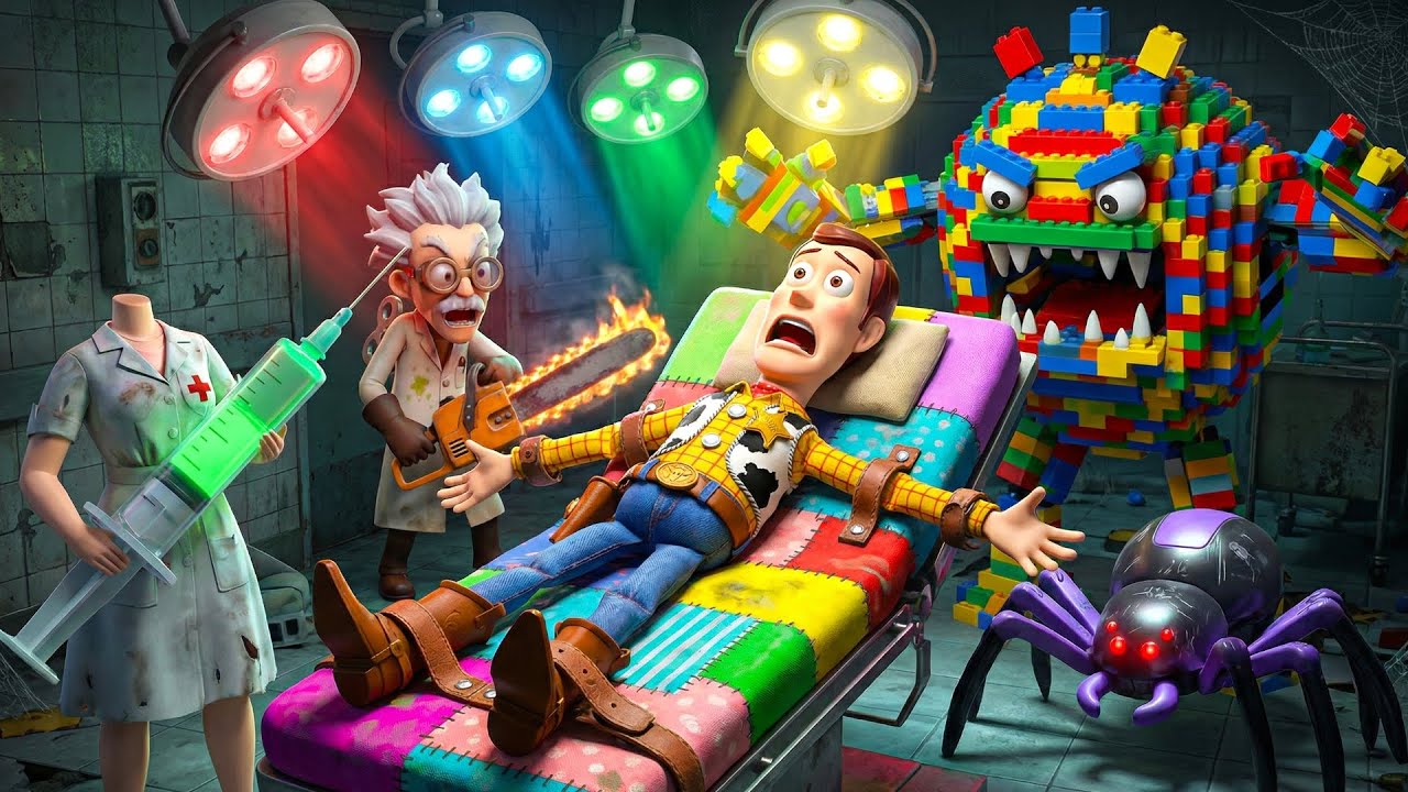 ⭐ TOY STORY: Woody Escapes a Mad Toy Doctor’s Surgery Nightmare