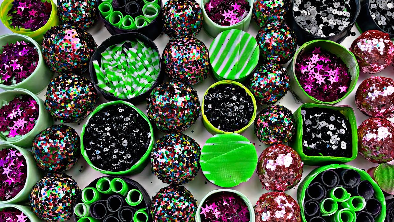 Glitter boxes. Clay cracking. Satisfying crunchy soap ASMR.