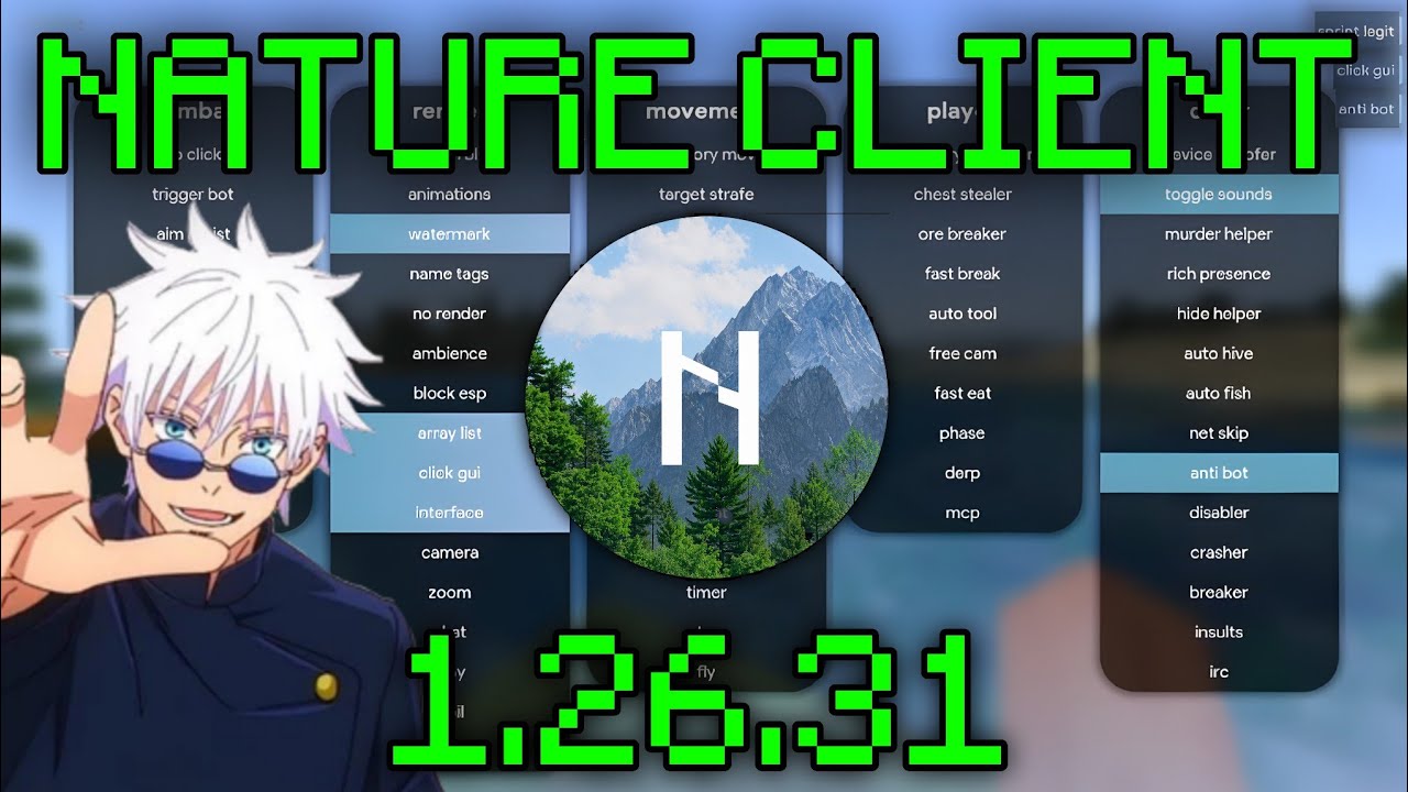 🌿 Nature V2 / Minecraft Bedrock 1.26.31 FIRST Hack Client ( 26.23 )