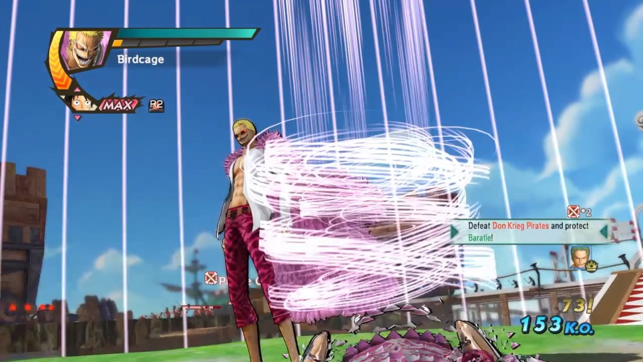 One Piece Pirate Warriors 3 Doflamingo Level 100 Gameplay