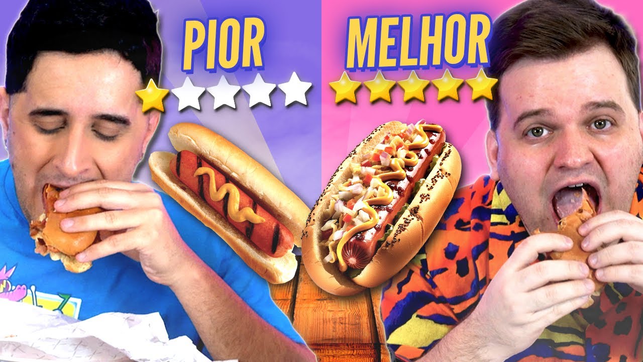 PROVANDO HOTDOG do MELHOR vs PIOR AVALIADO do APP