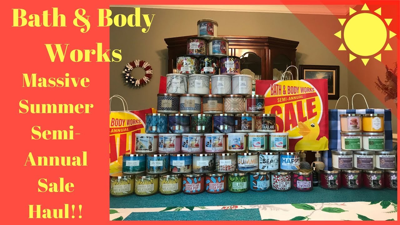 MASSIVE Bath & Body Works Semi-Annual Sale Summer Candle Haul|2018