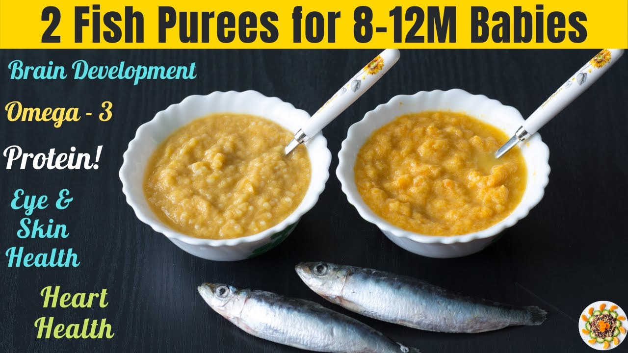 2 Fish Purees for 8M-2Yr Babies | Omega-3 Protein Rich Food for Weight Gaining and Brain Development