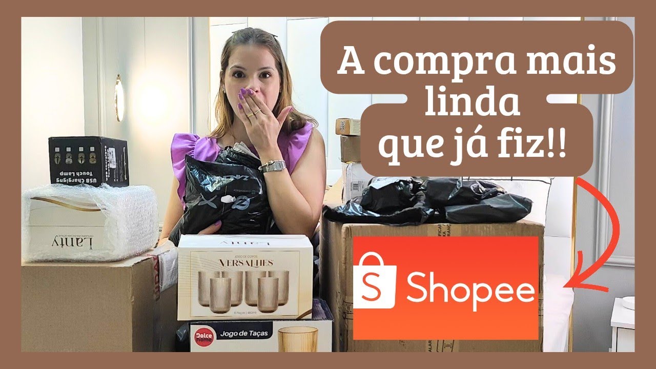 MELHORES ACHADINHOS na SHOPEE para a CASA 🛍🏡 Estou ENCANTADA por essa COMPRA!! SÓ ITENS LINDOS 😍
