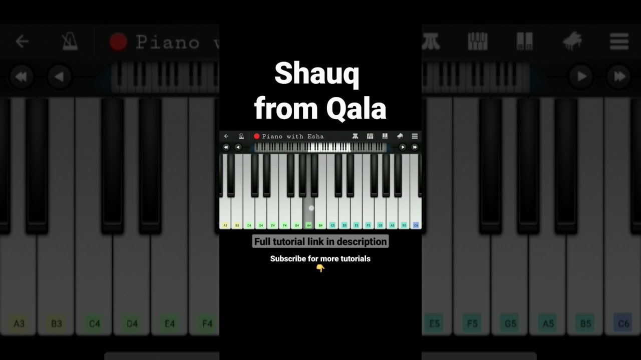 Shauq (Qala) | Easy Piano Tutorial Short