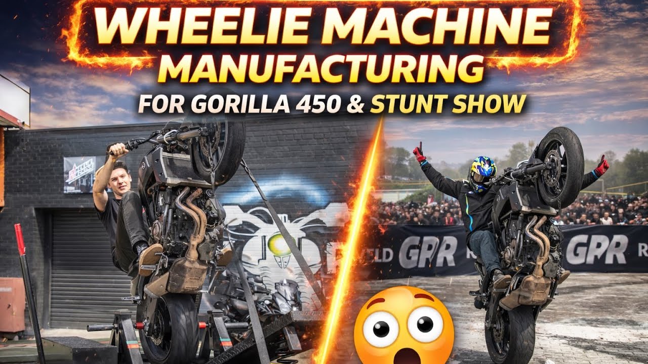 Wheelie machine manufacturing | Royal Enfield | stunt show | accessories | exhibition 