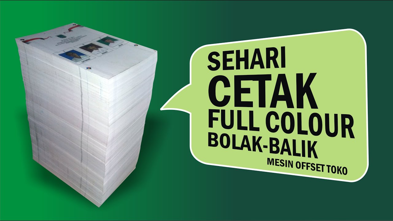 Full colour mesin offset toko cetak bolak balik