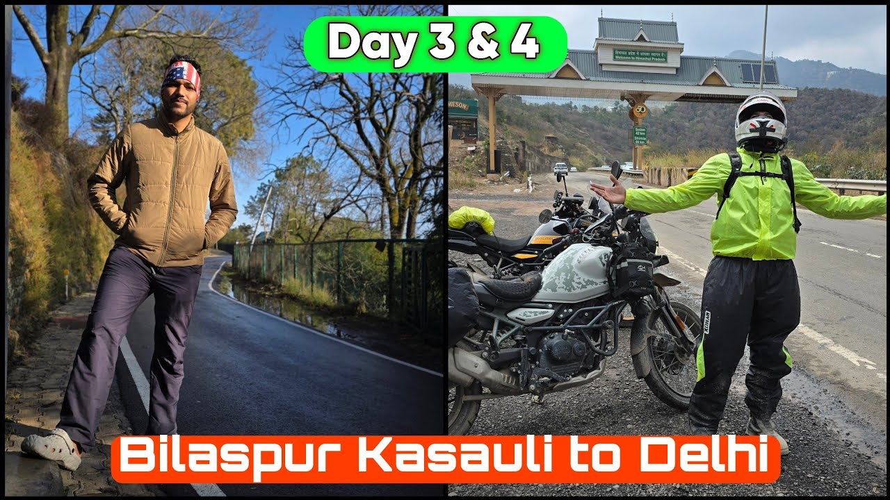 Epic Ride: Bilaspur → Kasauli → Delhi (Days 3 & 4) | Road Trip on Two Wheels