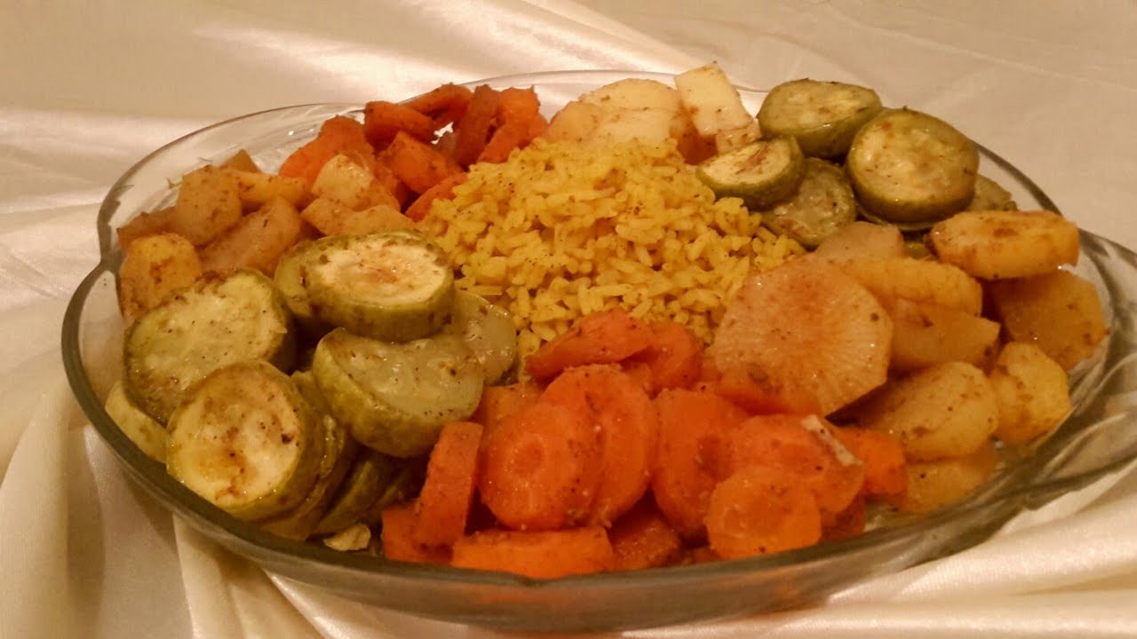 خضر مبخرة مع أرز ف كوكوط/طنجرة الضغط في 10 دقائق بدون ماء طيبيهم مرة واحدة  بمذاق راااائع!!!!