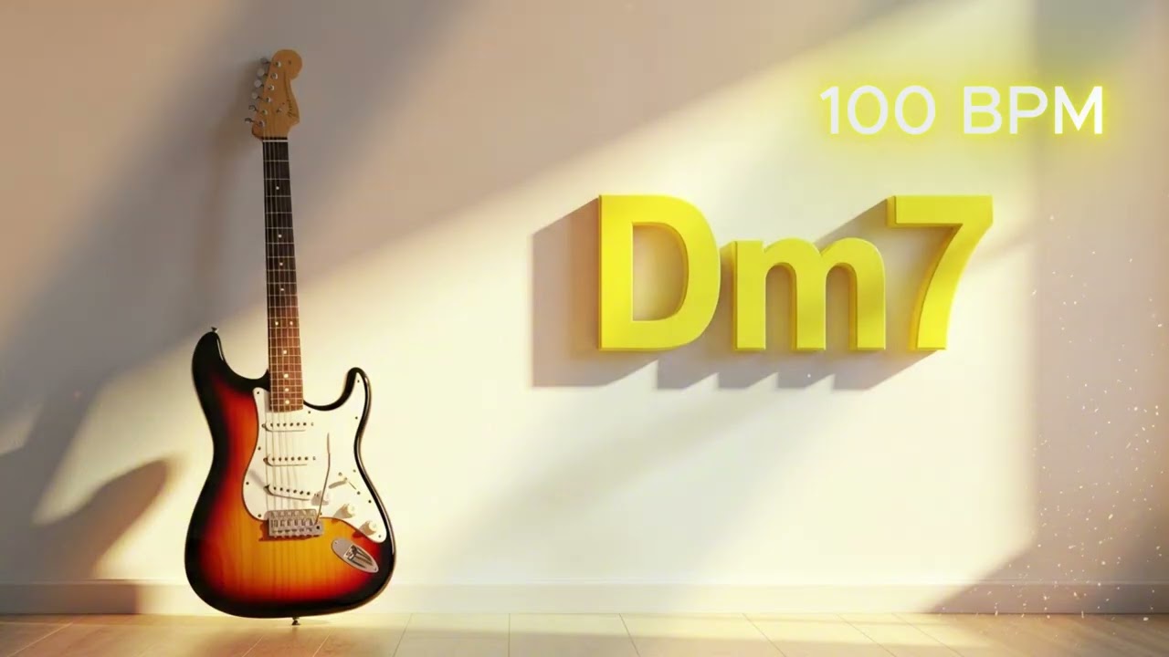 Guitar Jam Dm7 - Soft Charm Funk 100 BPM - Backing Track