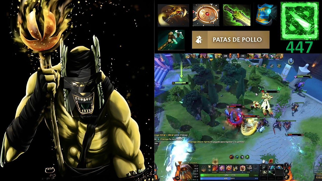 Shadow Shaman Hard Support / DOTA 2 / Gameplay 447 / Atento a las rotaciones enemigas 😎🫢👻