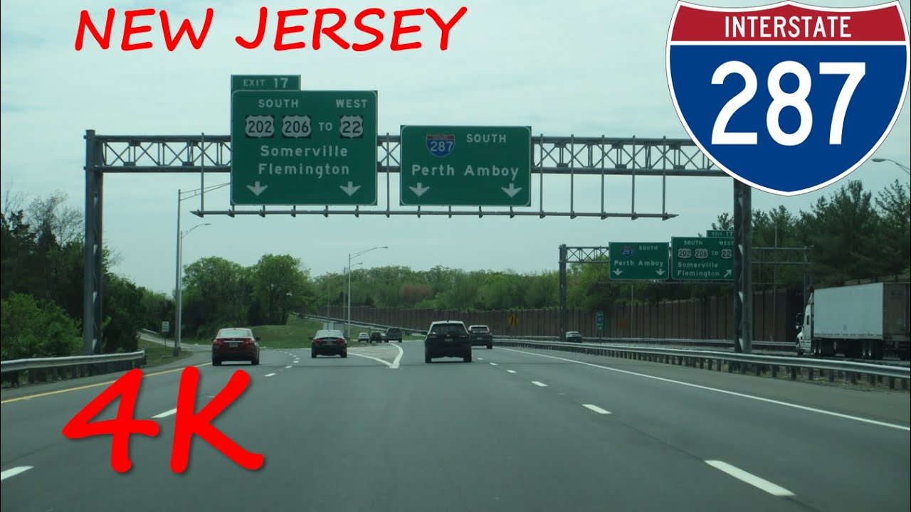 ⁴ᴷ Interstate 287 - New Jersey southbound [4K VIDEO]