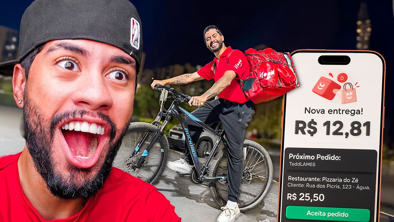 FIZ 5 HORAS DE ENTREGADOR DE IFOOD DE BIKE (quanto ganhei?)
