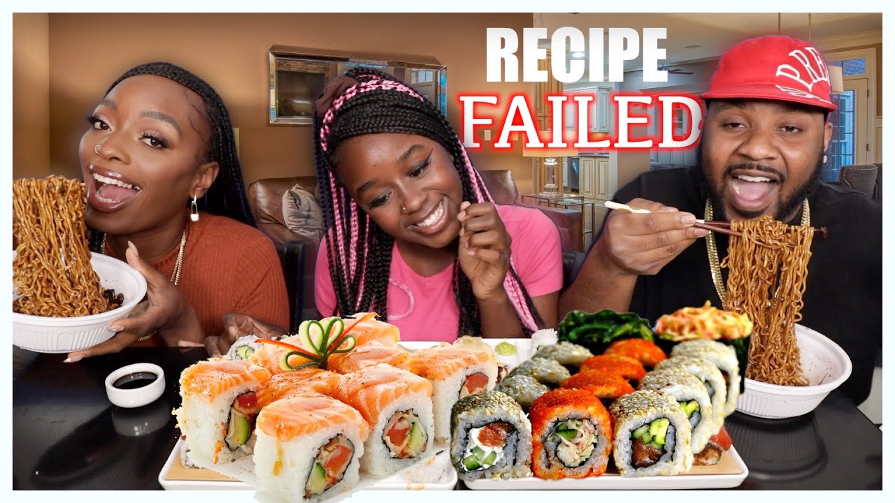 VEGAN TUNA SUSHI MUKBANG!!!! | FAILED RECIPE
