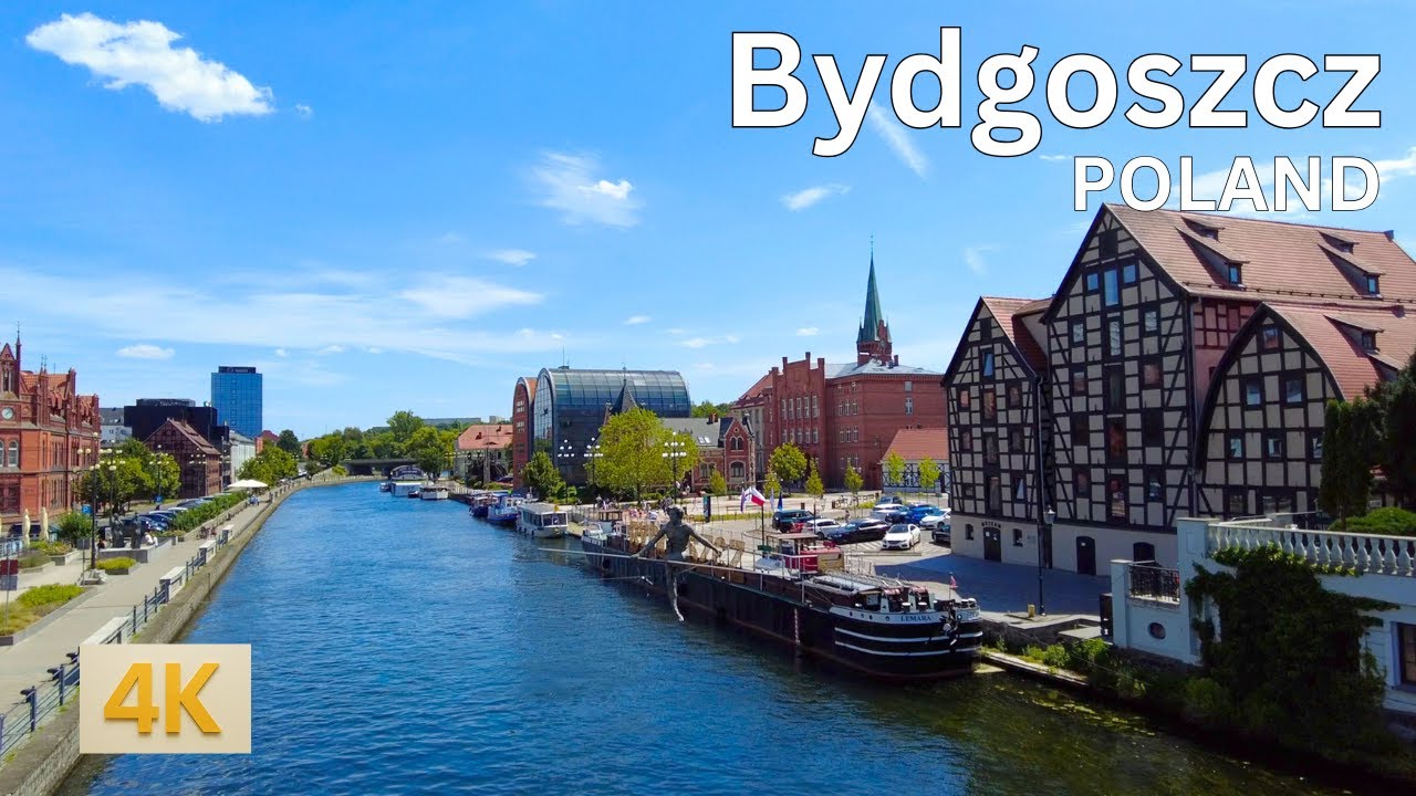 Bydgoszcz Walking Tour in Poland | Poland in 4K