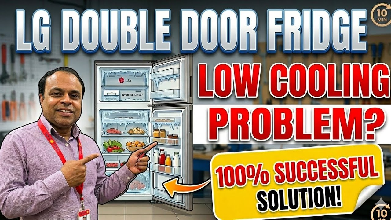Lg double door refrigerator me niche cooling nahi ho raha hai how to solve 