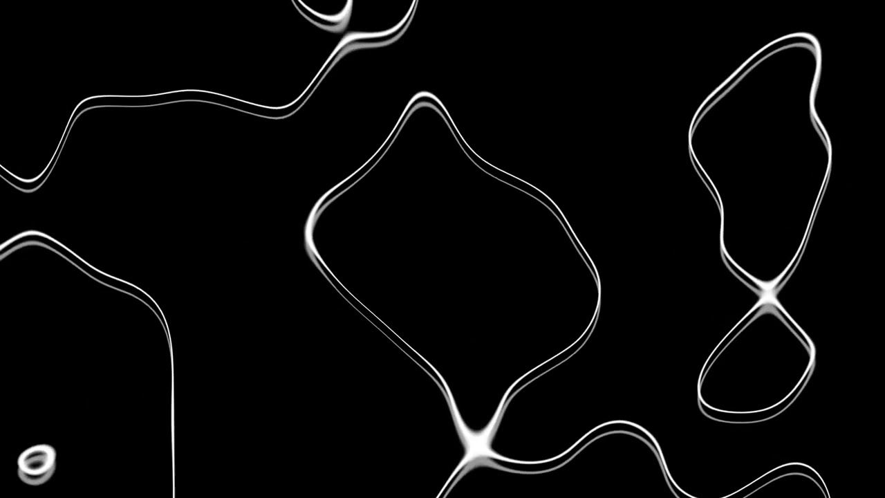 4K White & Gray Waves on Black | 1 Hour Abstract Visuals for Sleep, Study, Focus & Screensave