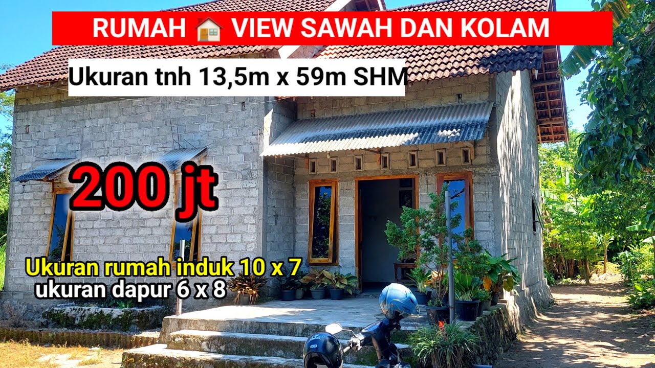 (Terjual)RUMAH 🏠 MEWAH MASIH BARU VIEW KOLAM DAN PERSAWAHAN